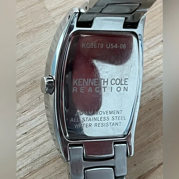 Kenneth Cole Reaction Men’s Watch Blue Rectangular Dial Stainless Steel Bracelet